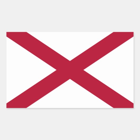 Sticker Rectangulaire Drapeau d'État de l'Alabama (Devant)