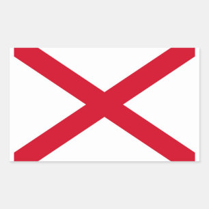 Sticker Rectangulaire Drapeau d'État de l'Alabama