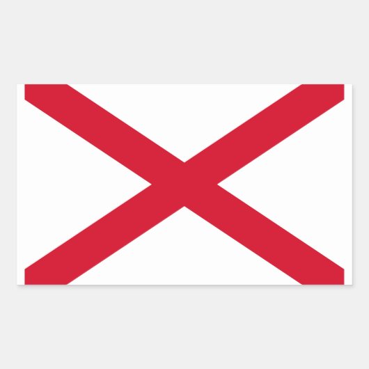 Sticker Rectangulaire Drapeau d'État de l'Alabama (Devant)