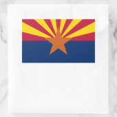 Sticker Rectangulaire Drapeau d'État de l'Arizona (Sac)