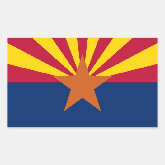 Sticker Rectangulaire Drapeau d'État de l'Arizona (Devant)