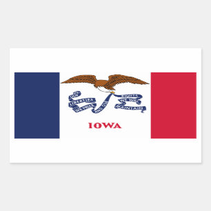Sticker Rectangulaire Drapeau d'État de l'Iowa