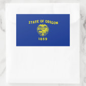 Sticker Rectangulaire Drapeau d'État de l'Oregon (Sac)