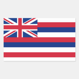 Sticker Rectangulaire Drapeau d'état d'Hawaï