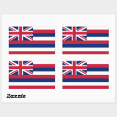 Sticker Rectangulaire Drapeau d'État d'Hawaii (Feuille)