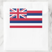 Sticker Rectangulaire Drapeau d'État d'Hawaii (Sac)