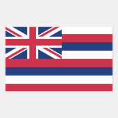 Sticker Rectangulaire Drapeau d'État d'Hawaii (Devant)