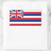 Sticker Rectangulaire Drapeau d'État d'Hawaii (Sac)