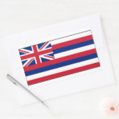 Sticker Rectangulaire Drapeau d'État d'Hawaii (Enveloppe)