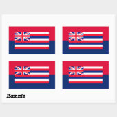 Sticker Rectangulaire Drapeau d'État d'Hawaii (Feuille)