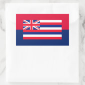 Sticker Rectangulaire Drapeau d'État d'Hawaii (Sac)