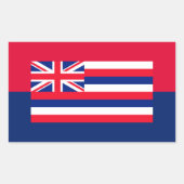 Sticker Rectangulaire Drapeau d'État d'Hawaii (Devant)