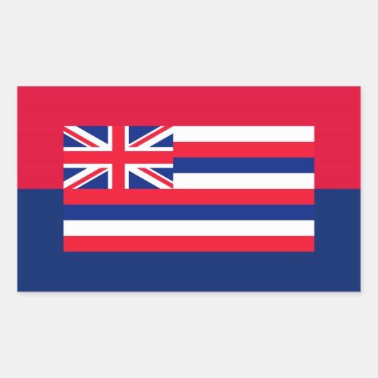 Sticker Rectangulaire Drapeau d'État d'Hawaii (Devant)
