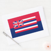 Sticker Rectangulaire Drapeau d'État d'Hawaii (Enveloppe)