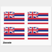 Sticker Rectangulaire Drapeau d'État d'Hawaii (Feuille)