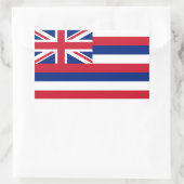 Sticker Rectangulaire Drapeau d'État d'Hawaii (Sac)