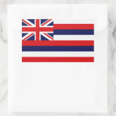 Sticker Rectangulaire Drapeau d'État d'Hawaii (Sac)