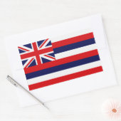 Sticker Rectangulaire Drapeau d'État d'Hawaii (Enveloppe)