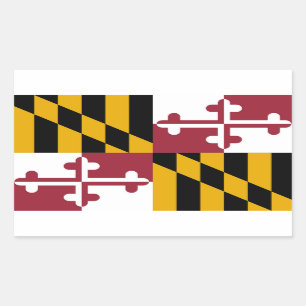 Sticker Rectangulaire Drapeau d'état du Maryland