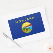 Sticker Rectangulaire Drapeau d'État du Montana (Enveloppe)