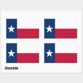 Sticker Rectangulaire Drapeau d'État du Texas (Feuille)