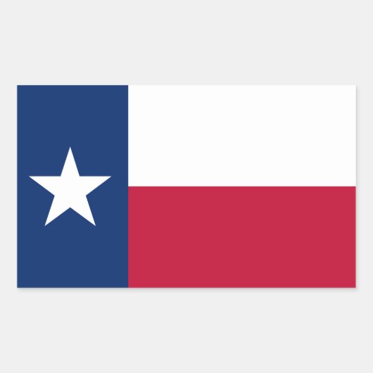 Sticker Rectangulaire Drapeau d'État du Texas (Devant)