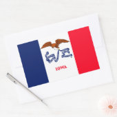 Sticker Rectangulaire Drapeau d'État Iowa (Enveloppe)