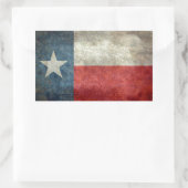 Sticker Rectangulaire Drapeau d'état Texas style rétro vintage (Sac)