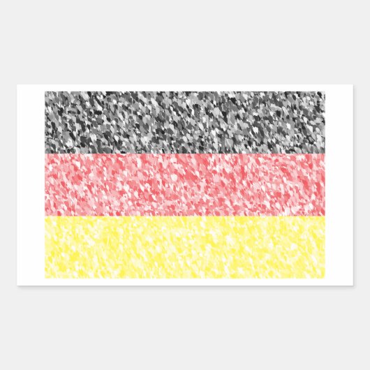 Sticker Rectangulaire Drapeau Deutschland - Allemagne (Devant)
