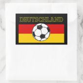 STICKER RECTANGULAIRE DRAPEAU DEUTSCHLAND | FOOTBALL (Sac)