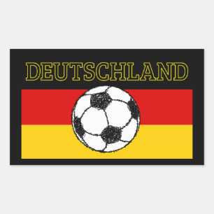 STICKER RECTANGULAIRE DRAPEAU DEUTSCHLAND   FOOTBALL