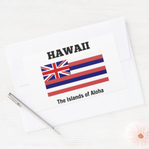 Sticker Rectangulaire Drapeau d'Hawaï