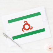 Sticker Rectangulaire Drapeau d'Ingushetia (Enveloppe)