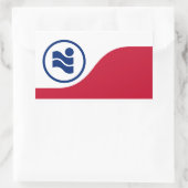 Sticker Rectangulaire Drapeau d'Irving, Texas (Sac)