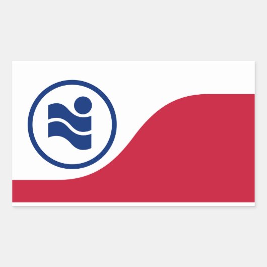 Sticker Rectangulaire Drapeau d'Irving, Texas (Devant)