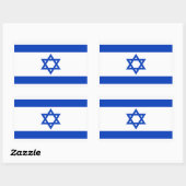 Sticker Rectangulaire Drapeau d'Israël (Feuille)