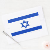 Sticker Rectangulaire Drapeau d'Israël (Enveloppe)