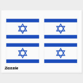 Sticker Rectangulaire Drapeau d'Israël (Feuille)