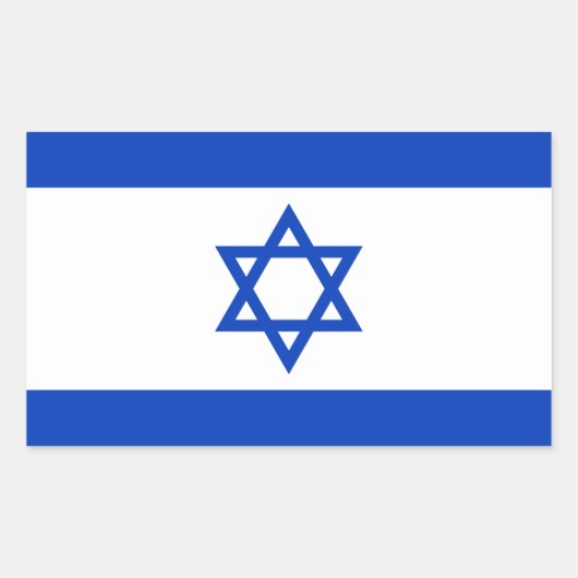 Sticker Rectangulaire Drapeau d'Israël (Devant)