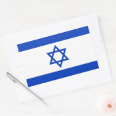 Sticker Rectangulaire Drapeau d'Israël (Enveloppe)