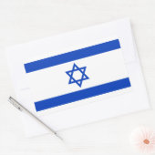 Sticker Rectangulaire Drapeau d'Israël (Enveloppe)