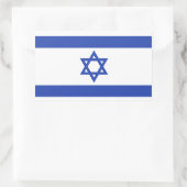 Sticker Rectangulaire Drapeau d'Israël (Sac)