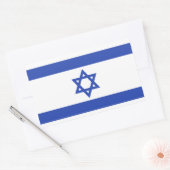 Sticker Rectangulaire Drapeau d'Israël (Enveloppe)