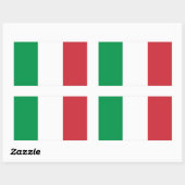 Sticker Rectangulaire Drapeau d'Italie (Feuille)