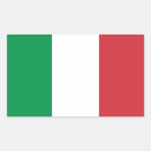 Sticker Rectangulaire Drapeau d'Italie