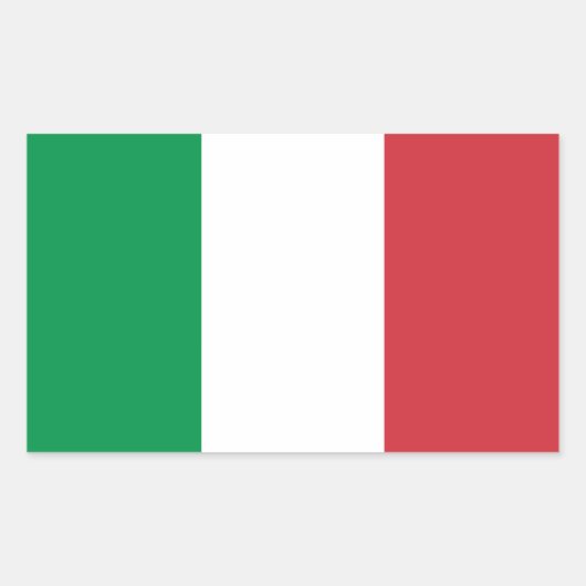 Sticker Rectangulaire Drapeau d'Italie (Devant)