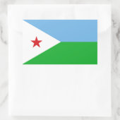 Sticker Rectangulaire Drapeau djiboutien, Drapeau djiboutien (Sac)