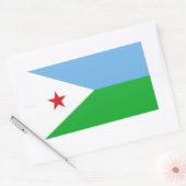 Sticker Rectangulaire Drapeau djiboutien, Drapeau djiboutien (Enveloppe)