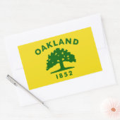 Sticker Rectangulaire Drapeau d'Oakland, Californie (Enveloppe)
