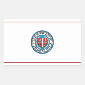 Sticker Rectangulaire Drapeau d'Oklahoma City (Oklahoma) (Devant)